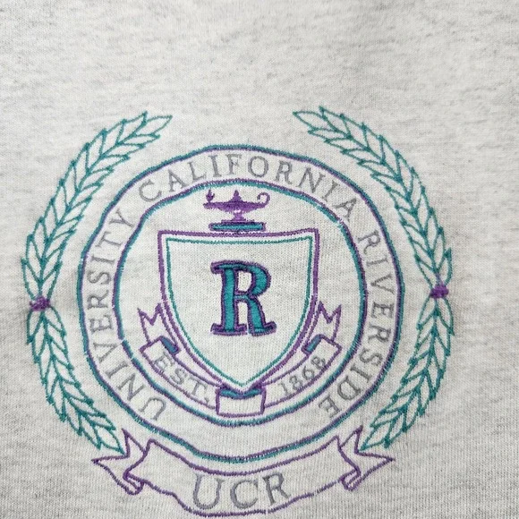 Vintage University California Riverside Sweatshirt Mens Large Gray NCAA College - Picture 2 of 8
